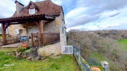 1468 - MAISON EN PIERRES, QUERCYNOISE DE CHARME AVEC VUE PANORAMIQUE SUR LA VALLÉE DU LOT, PROCHE DE FIGEAC (LOT)